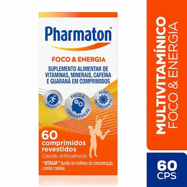 Multivitamínico Pharmaton Foco & Energia com 60 Comprimidos