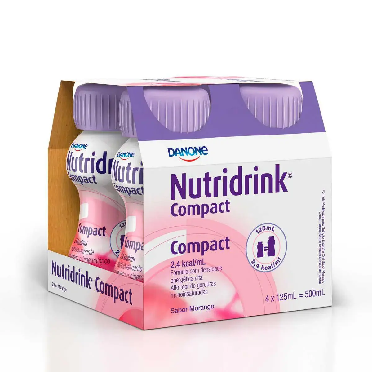 Nutridrink Compact Protein Sabor Morango com 4 unidades de 125ml cada