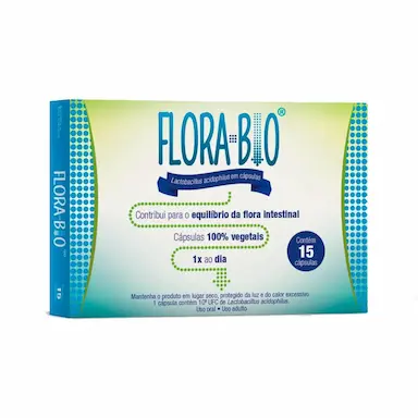 Probiótico Flora Bio com 15 cápsulas