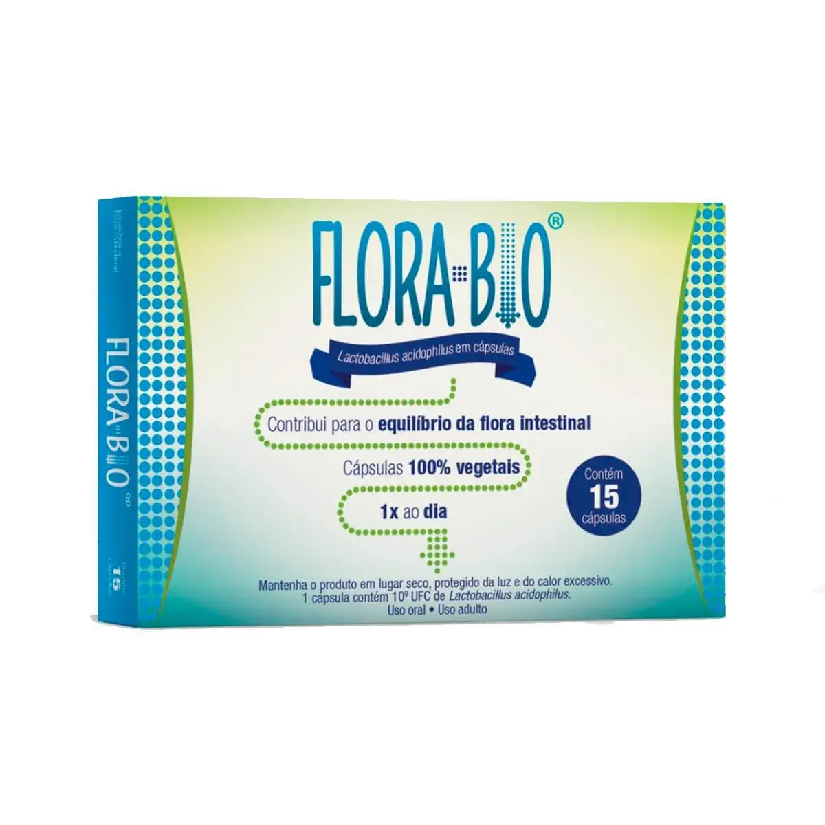 Probiótico Flora Bio com 15 cápsulas
