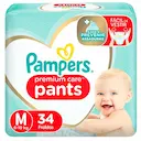 Fralda Pampers Premium Care Pants M - 34 Unidades