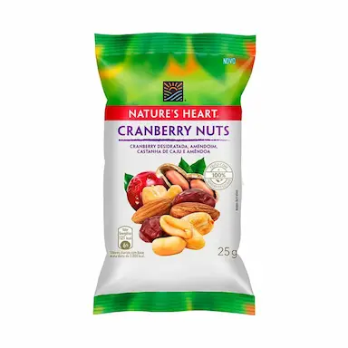 Snack Nature's Heart Cranberry Nuts 25g