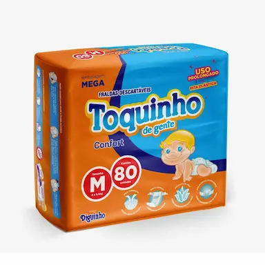 Fralda Toquinho de Gente Confort M 80 Unidades