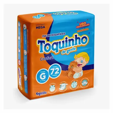 Fralda Toquinho de Gente Confort G 72 Unidades