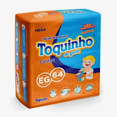 Fralda Toquinho de Gente Confort EG 64 Unidades