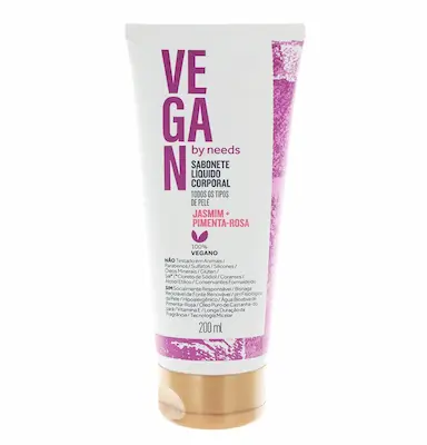 Sabonete Líquido Corporal Vegan by Needs Jasmim + Pimenta Rosa