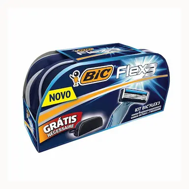 Kit Aparelho de Barbear Bic Flex 3 + Necessaire