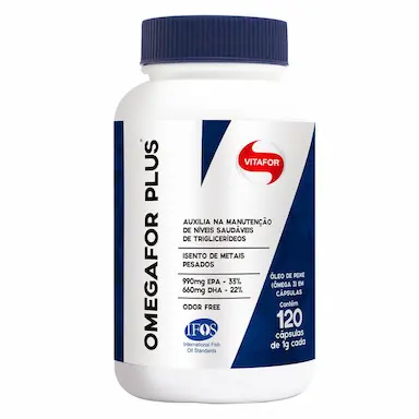 Suplemento Alimentar Omegafor Plus 1g Ômega 3 - 120 cápsulas