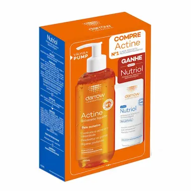 Kit Sabonete Líquido Actine com 400ml + Loção Hidratante Darrow Nutriol com 40ml