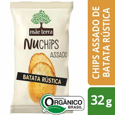 Chips Assado Batata Rústica NuChips Mãe Terra com 32g