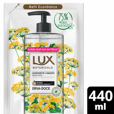 Refil Sabonete Líquido para Mãos Lux Botanicals Erva Doce com 440ml