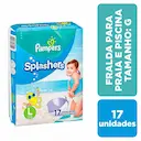Fralda Pampers Praia e Piscina Splashers G - 17 Unidades