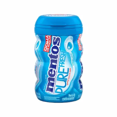 Mentos Pure Fresh Chiclete Sem Açúcar Sabor Fresh Mint com 46 unidades