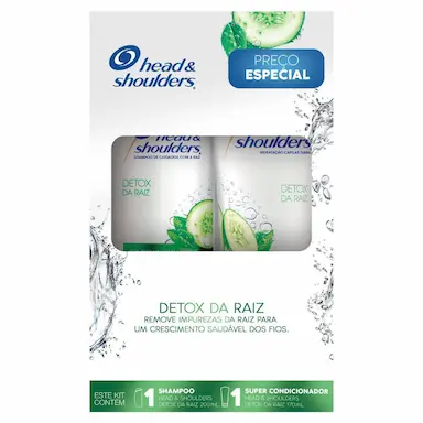 Kit Head & Shoulders Detox da Raiz Shampoo com 200ml + Super Condicionador com 170ml