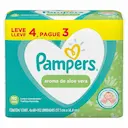 Lenço Umedecido Pampers Aloe Vera Kit 4 pacotes com 48 unidades cada