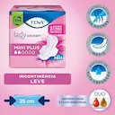 Absorvente para Incontinência Urinária Leve a Moderada Tena Lady Discreet Mini Plus Com Abas com 8 unidades