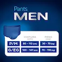 Roupa Íntima Masculina Tena Pants Men P/M 8 unidades