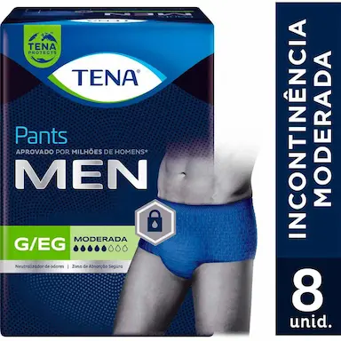 Roupa Íntima Masculina Tena Pants Men G/EG 8 unidades