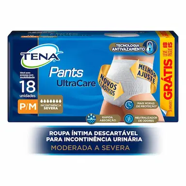 Roupa Íntima Tena Pants UltraCare P/M 18 unidades