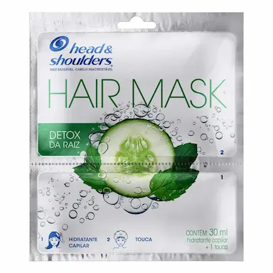 Máscara Capilar Head&Shoulders Detox da Raiz com 30ml + Touca com 1 unidade