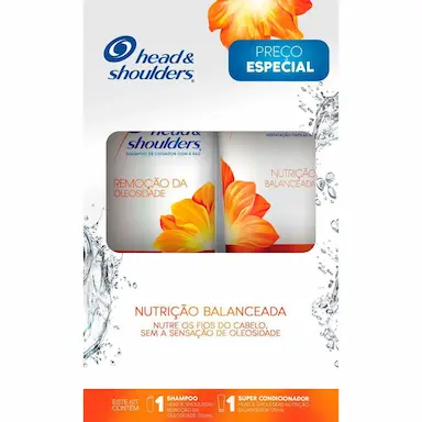 Kit Head&Shoulders Shampoo Remoção da Oleosidade 200ml + Super Condicionador Nutrição Balanceada 170ml