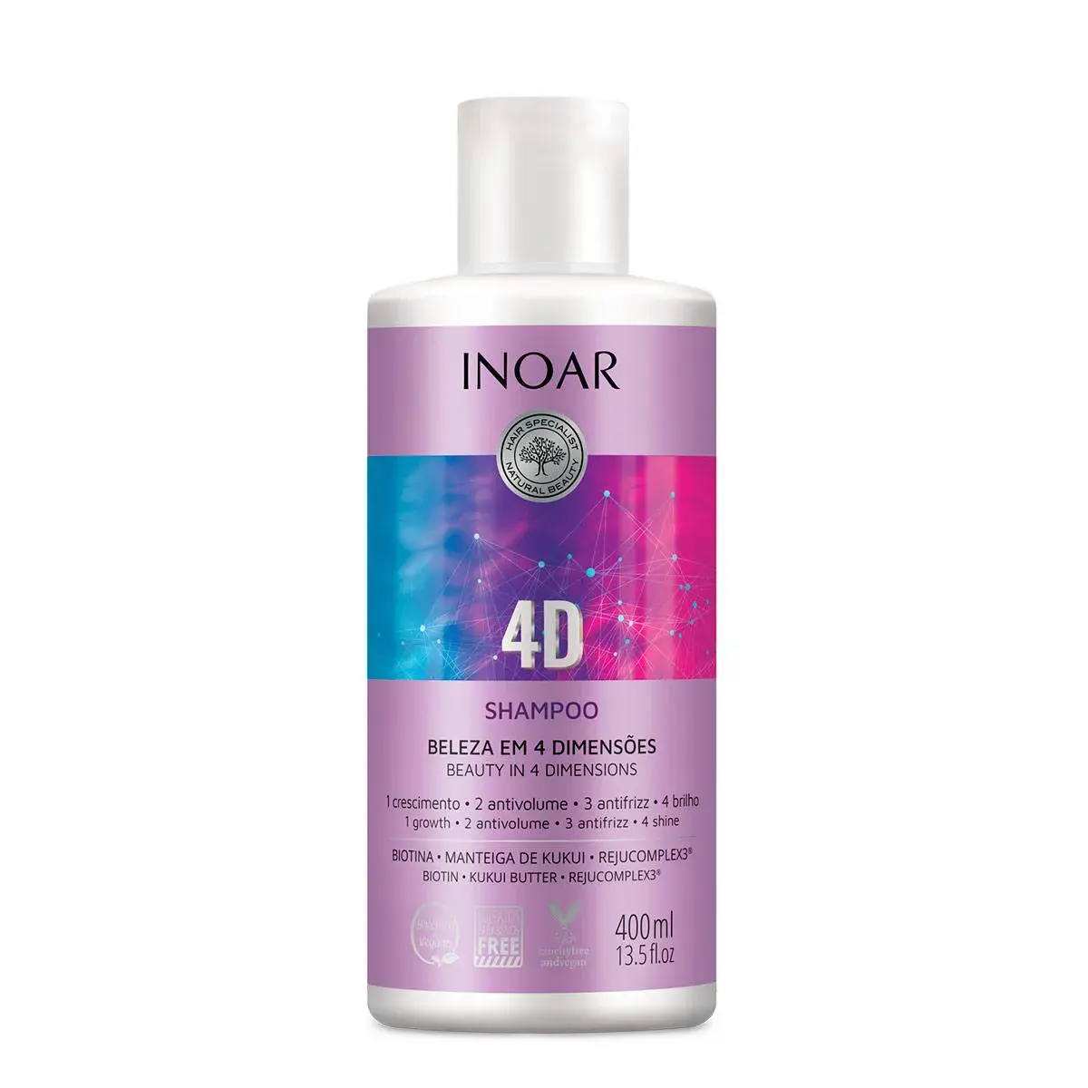 Shampoo Inoar 4D com 400ml