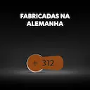 Pilha para Aparelho Auditivo 312 Duracell com 6 unidades