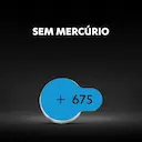 Pilha para Aparelho Auditivo 675 Duracell com 6 unidades
