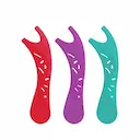 Flosser Infantil para Limpeza dos Dentes G.U.M Trolls Sabor Uva com 20 unidades