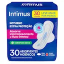 Absorvente Intimus Noturno Cobertura Seca Com Abas com 30 unidades