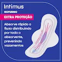 Absorvente Intimus Noturno Cobertura Seca Com Abas com 30 unidades