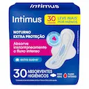 Absorvente Intimus Noturno Cobertura Suave Com Abas com 30 unidades