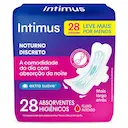 Absorvente Intimus Noturno Discreto Cobertura Suave com Abas com 28 unidades