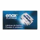 Lâmina de Barbear Enox Platinum Duplo Fio com 4 unidades