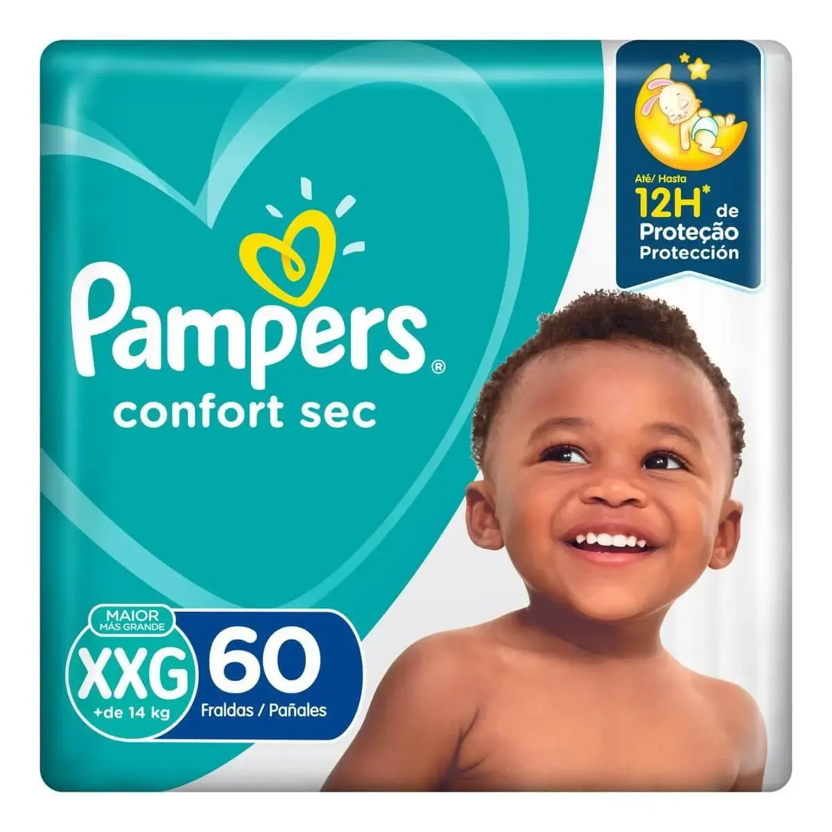 Fralda Pampers Confort Sec XXG - 60 Unidades