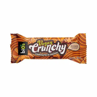 Barra de Cereal Bio2 Vegan Crunchy Sabor Cenoura e Cacau com 28g