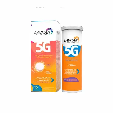 Lavitan 5g Sabor Laranja e Acerola com 10 comprimidos efervescentes