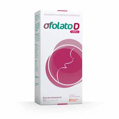 Suplemento de Vitamina D Ofolato D 1.000UI com 90 comprimidos