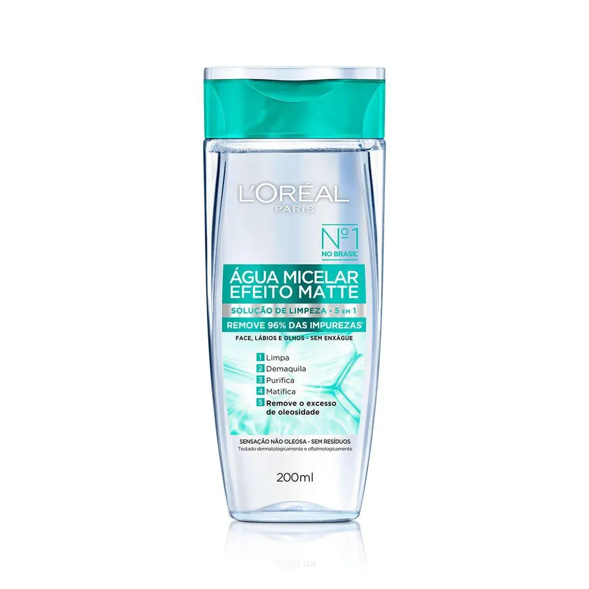 Água Micelar L'Oréal Paris Efeito Matte Solução de Limpeza Facial 200ml