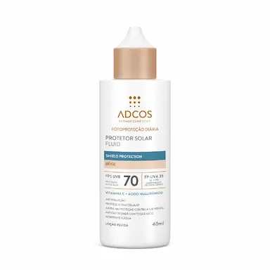 Protetor Solar Fluid Adcos Shield Protection Beige FPS70
