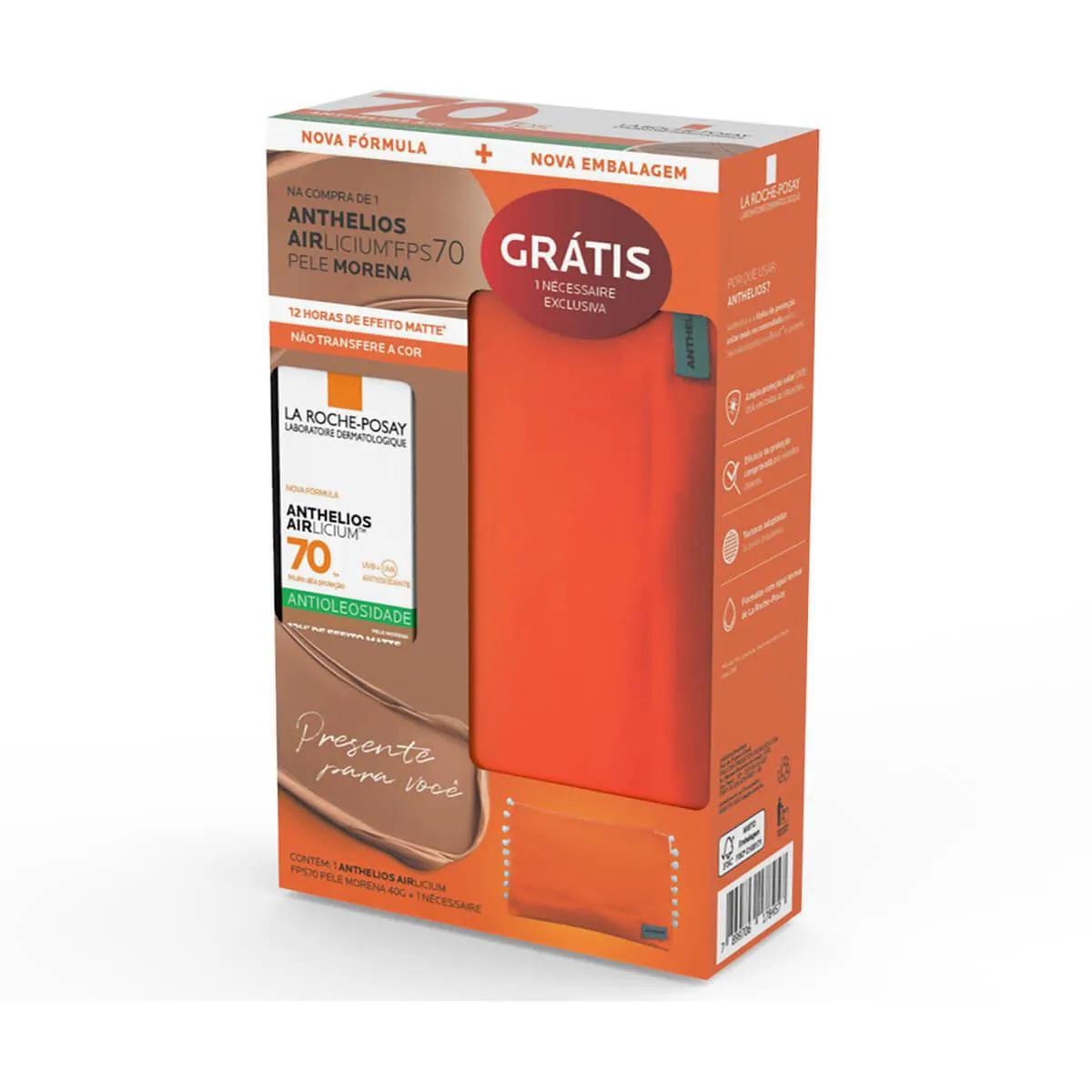 Protetor Solar Facial Anthelios Aircilium Pele Morena FPS70 + Necessaire