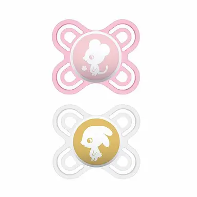 Kit Chupeta MAM Perfect Start Cor Rosa Tamanho RN a 2 meses com 2 unidades