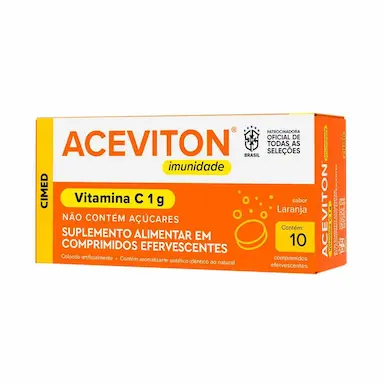 Aceviton 1g Sabor Laranja com 10 comprimidos efervescentes