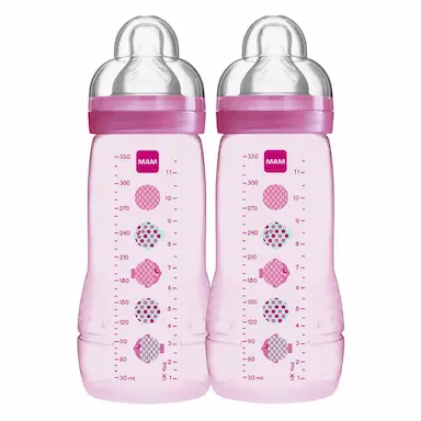 Mamadeira MAM Easy Active Rosa 4 meses+ com 2 unidades