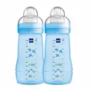 Mamadeira MAM Easy Active Azul 2 meses+ capacidade 270ml com 2 unidades