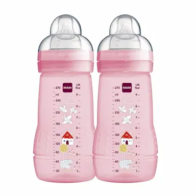 Mamadeira MAM Easy Active Rosa 2 meses+ com 2 unidades