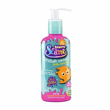 Hidratante Beauty Slime Sereia Glitter Azul com 140ml