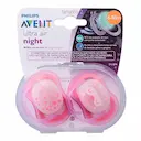 Chupeta Philips Avent Ultra Air Night 6 a 18 Meses Rosa com 2 unidades