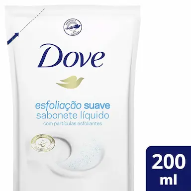 Refil Sabonete Líquido Corporal Dove Esfoliação Suave com 200ml