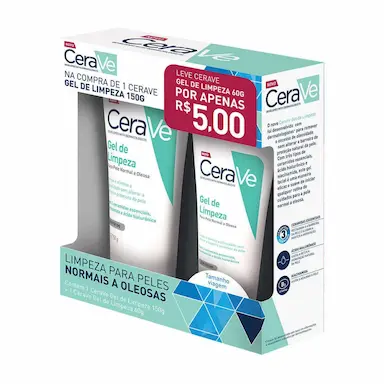 Kit Gel de Limpeza CeraVe com 150g + 60g